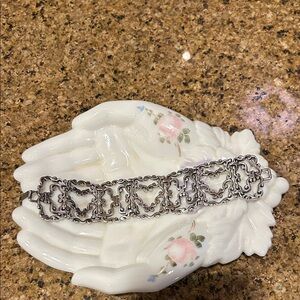 Brighton Silver panel link Heart Motif Bracelet Gift idea Fairy Core